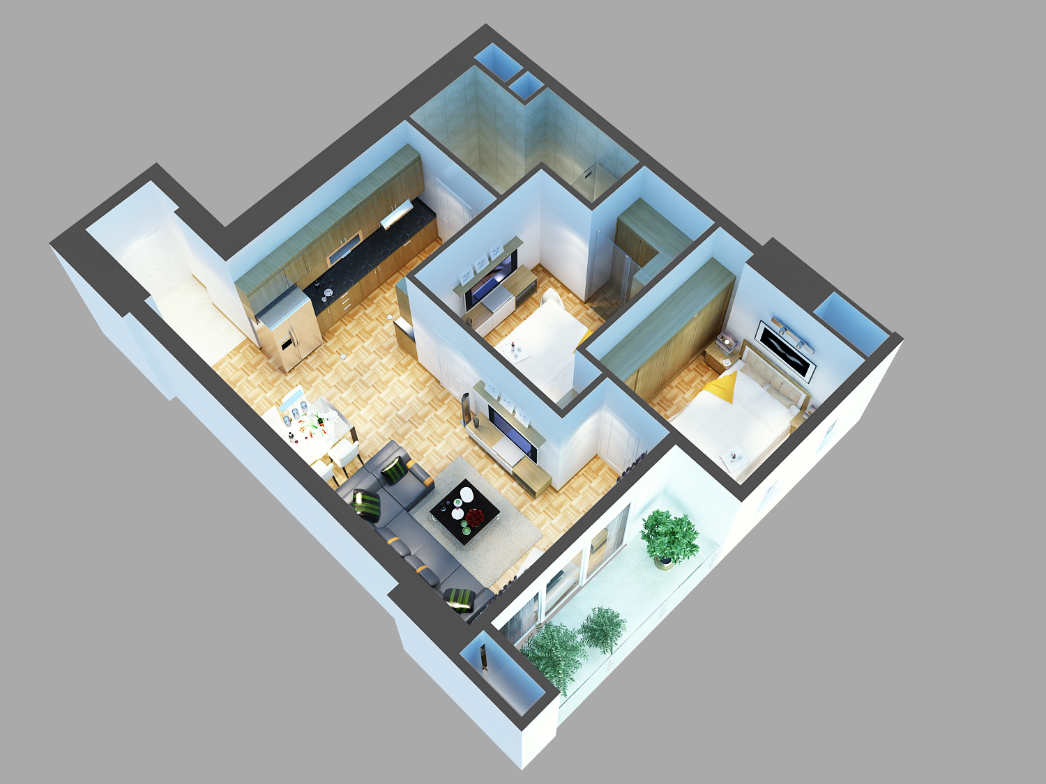 Detailed House  Cutaway 3D  Model  Buy Detailed House  