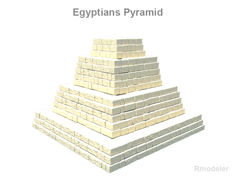 Egyptians pyramid 3D Model - FlatPyramid