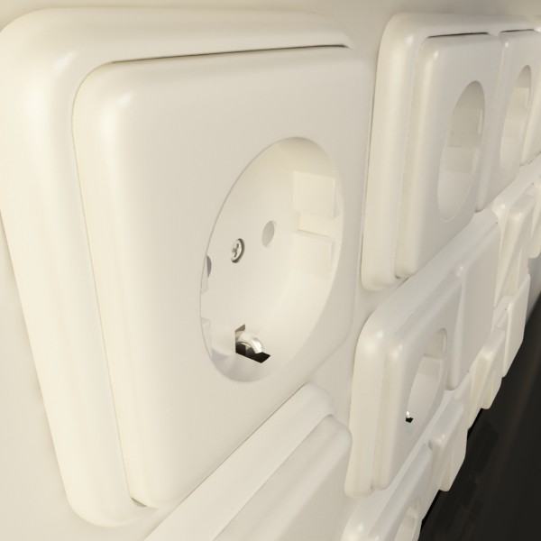electric switch & outlet collection 3d model 3ds max fbx obj 132167