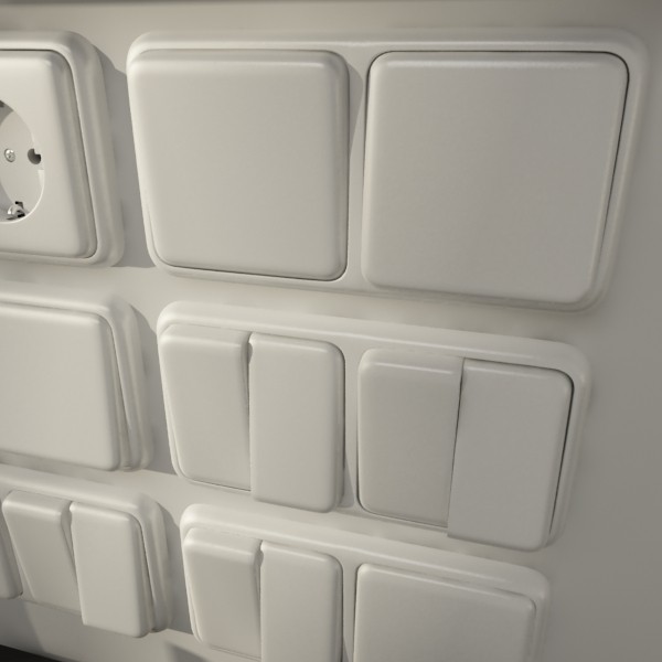 electric switch & outlet collection 3d model 3ds max fbx obj 132173