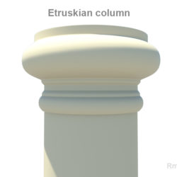 etruskian column 3d model 3ds fbx c4d lwo ma mb hrc xsi obj 119779