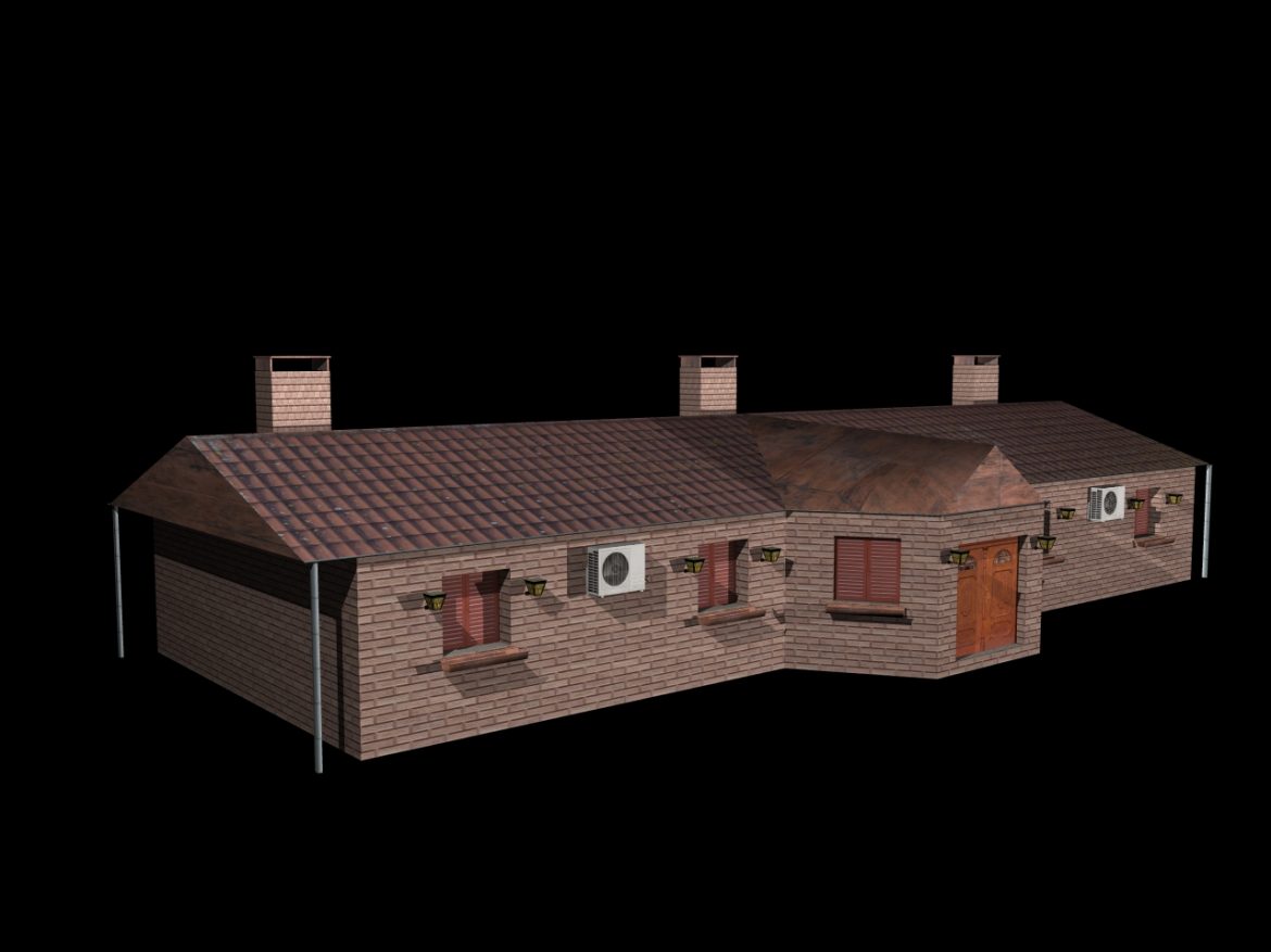 fully textured house ranch style 101 3d model 3ds 164435
