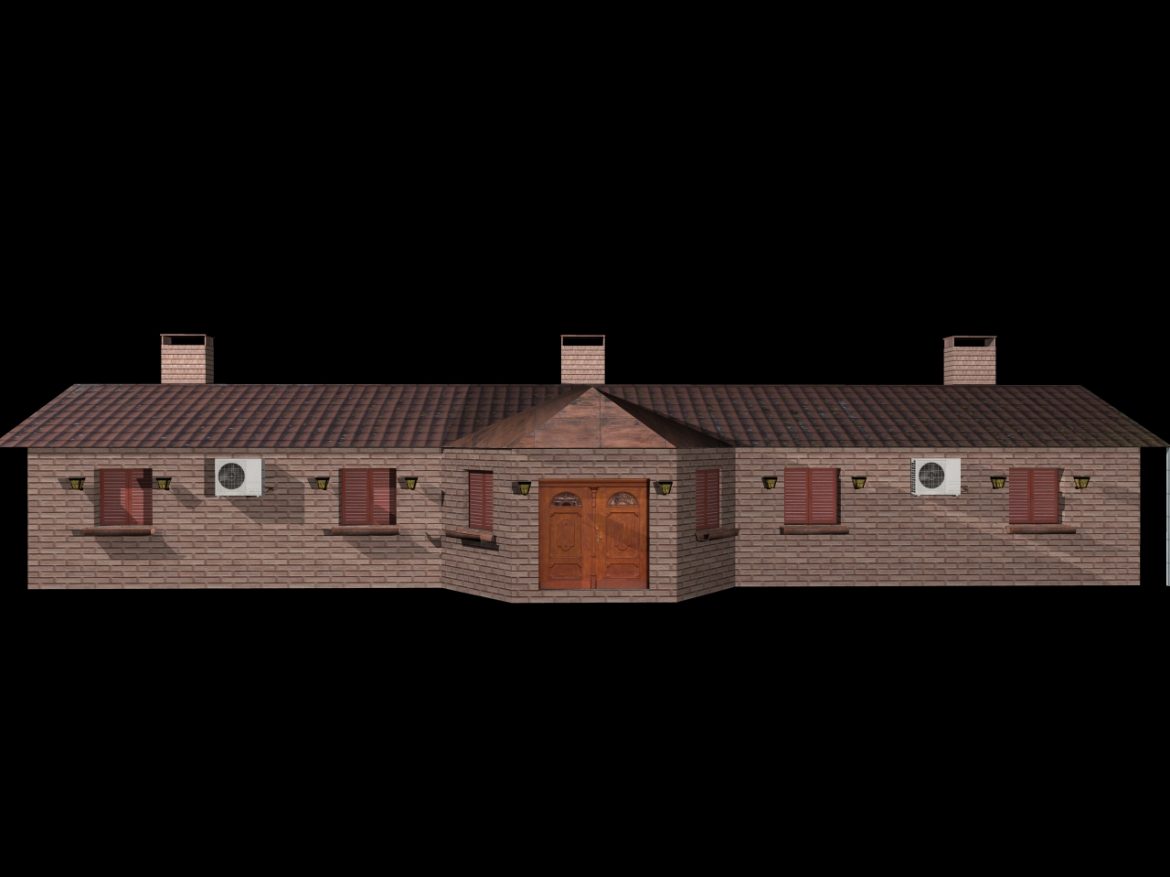 fully textured house ranch style 101 3d model 3ds 164436