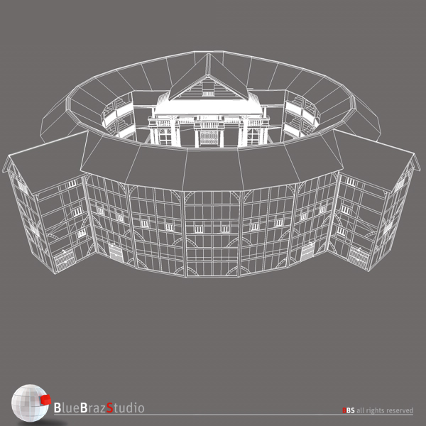 Globe Theatre 3d Model Flatpyramid