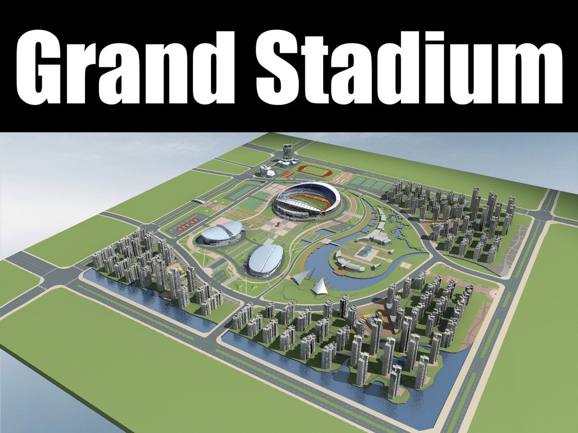 grand stadium 005 3d model 3ds max obj 98327