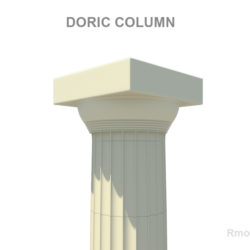 greek column doric 3d model 3ds fbx c4d lwo ma mb hrc xsi obj 119686