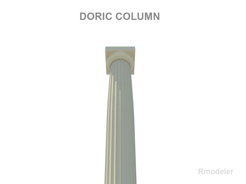 greek column doric 3d model 3ds fbx c4d lwo ma mb hrc xsi obj 119687