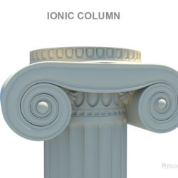greek column ionic 3d model 3ds fbx c4d lwo ma mb hrc xsi obj 119082
