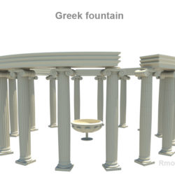 greek fountain 3d model 3ds fbx c4d lwo ma mb hrc xsi obj 119690