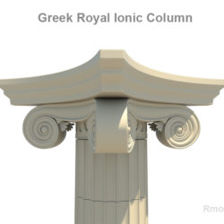 greek ionic royal column 3d model 3ds fbx c4d lwo ma mb obj 124670