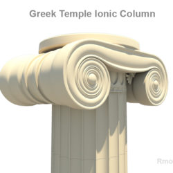 greek ionic temple column 3d model 3ds fbx c4d lwo ma mb obj 124676