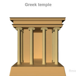 greek small temple 3d model 3ds fbx c4d lwo ma mb obj 124665