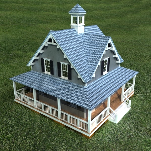 house with vray and scanline materials 3d model 3ds max fbx obj 129819