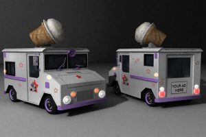 Icecream Truck 3d Model Flatpyramid