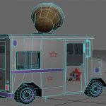 Icecream Truck 3d Model Flatpyramid