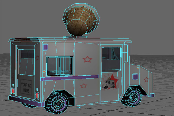 Icecream Truck 3d Model Flatpyramid