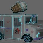 Icecream Truck 3d Model Flatpyramid
