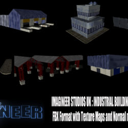 industrial buildings pack 3d model fbx 159331