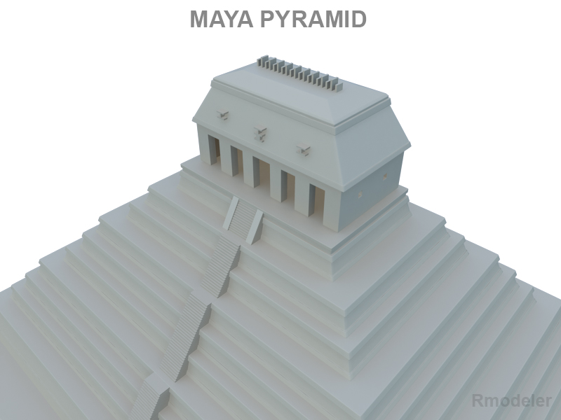 maya pyramid 3d model 3ds fbx c4d lwo ma mb hrc xsi obj 121026
