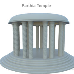 parthia temple 3d model 3ds fbx c4d lwo ma mb obj 124687