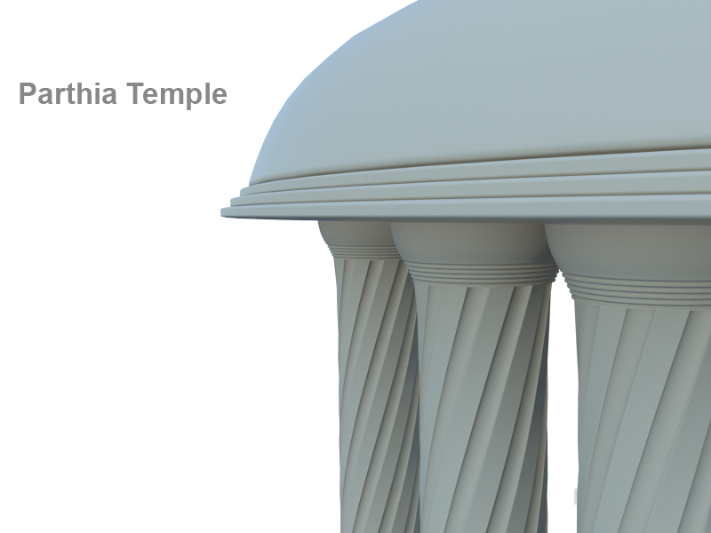 parthia temple 3d model 3ds fbx c4d lwo ma mb obj 124690