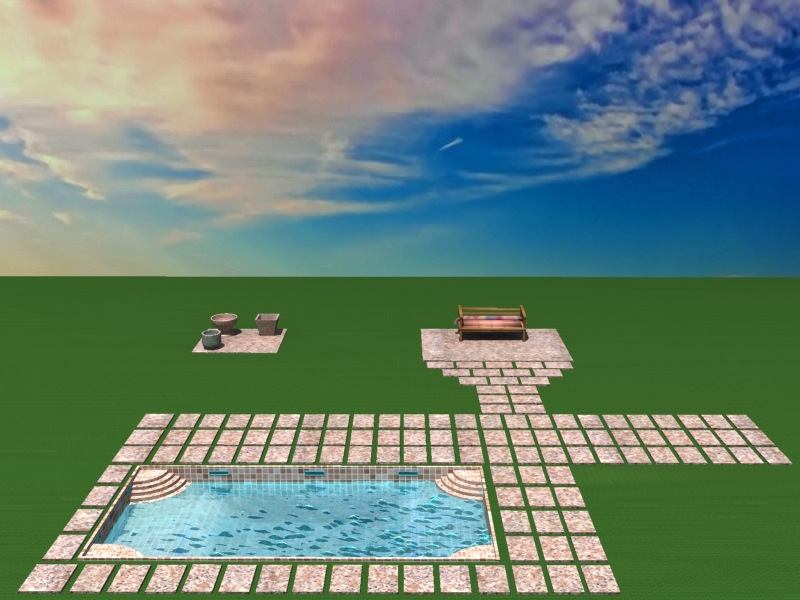 Patio Swimming Pool 3D Model Buy Patio Swimming Pool 3D