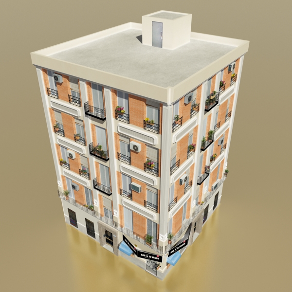 photorealistic low poly building 13 3d model 3ds max obj 149407