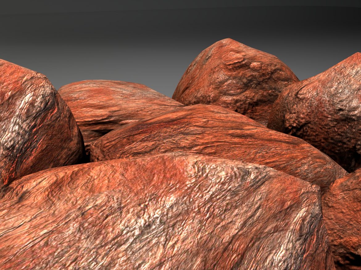 rocky stones lowpoly 3d model blend obj 137510