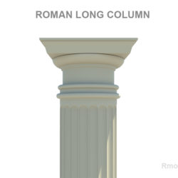 roman long column 3d model 3ds fbx c4d lwo ma mb hrc xsi obj 119817