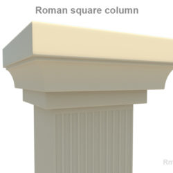 roman square column 3d model 3ds fbx c4d lwo ma mb hrc xsi obj 119821