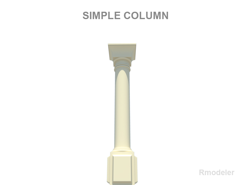 Simple column 3D Model Buy Simple column 3D Model FlatPyramid