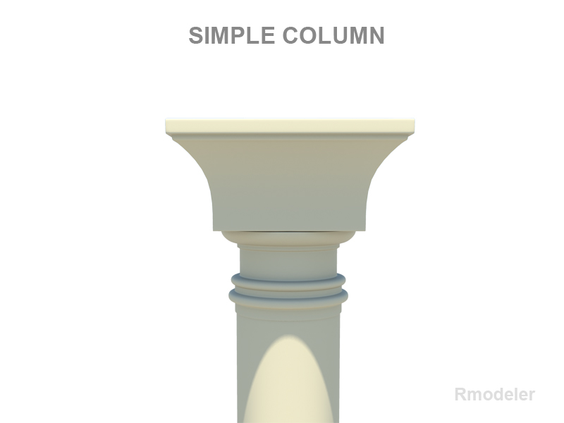 Simple column 3D Model Buy Simple column 3D Model FlatPyramid