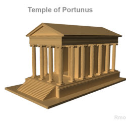 temple of portunus 3d model 3ds fbx c4d lwo ma mb obj 124763