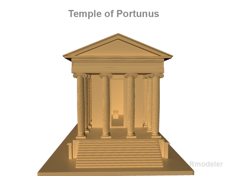 temple of portunus 3d model 3ds fbx c4d lwo ma mb obj 124764