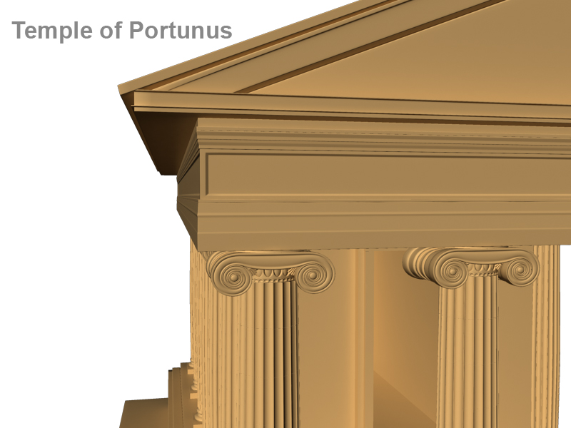 temple of portunus 3d model 3ds fbx c4d lwo ma mb obj 124766