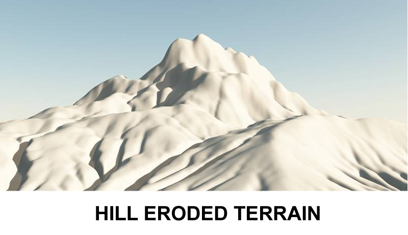 terrain eroded hill 3d model 3ds c4d lwo obj 121096