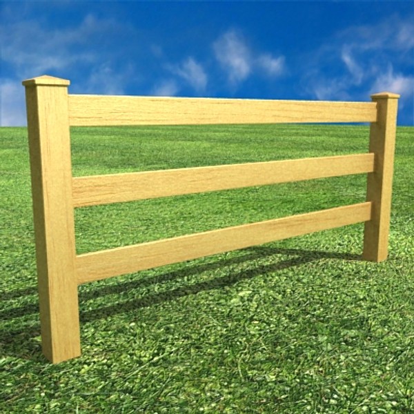 wooden fence high detail 3d model 3ds max fbx obj 129976
