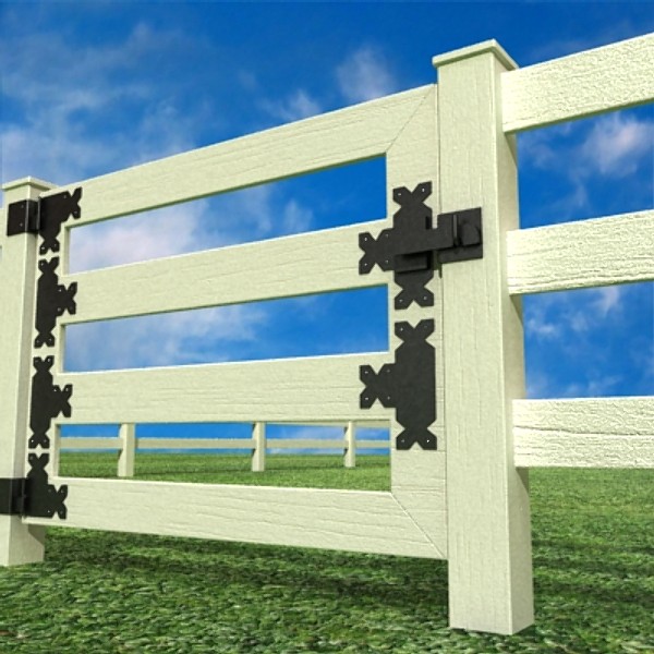 wooden fence high detail 3d model 3ds max fbx obj 129981