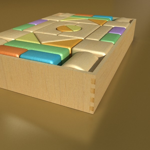 wooden toy blocks 3d model 3ds max fbx obj 131726