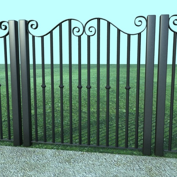 wrought iron fence 02 3d model 3ds max fbx obj 131906