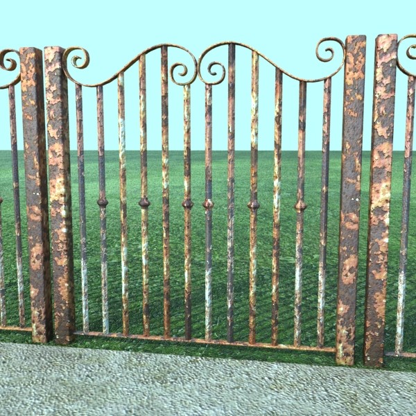 wrought iron fence 02 3d model 3ds max fbx obj 131907