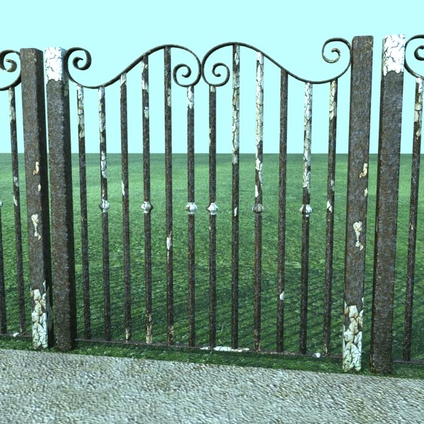wrought iron fence 02 3d model 3ds max fbx obj 131908