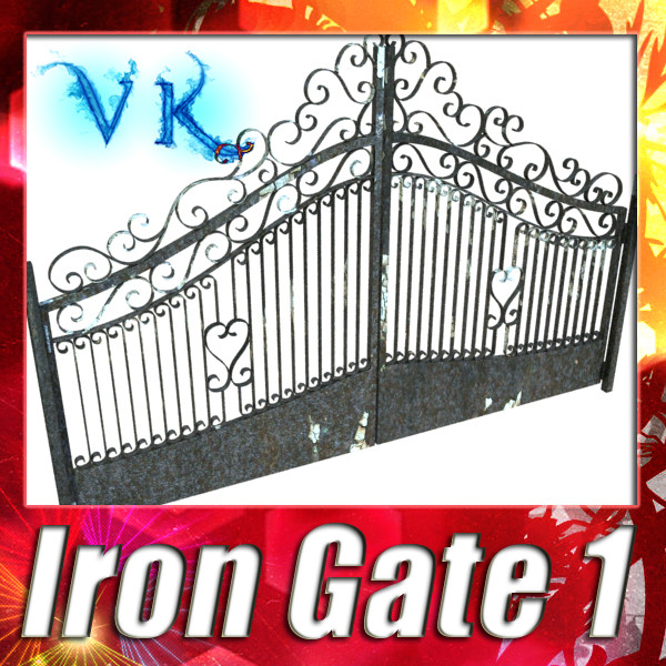wrought iron gate 01 3d model 3ds max fbx obj 131932