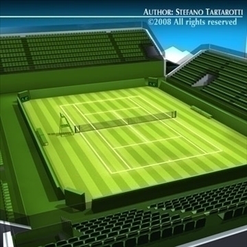 tennis court 3d model 3ds dxf c4d obj 88663