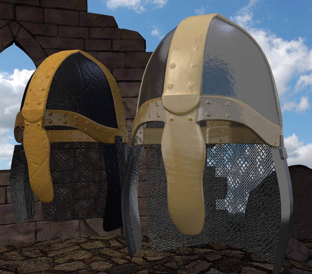 medieval knight helmet 3d model fbx blend dae obj 118787