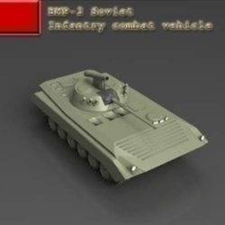 bmp 2 soviet infantry combat vehicle 3d model 3ds max x lwo ma mb obj 111229