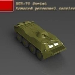 btr 70 soviet armored personnel carrier 3d model 3ds max x lwo ma mb obj 101281