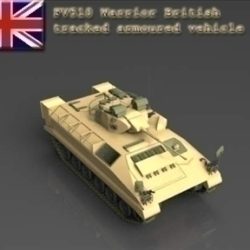 fv510 warrior tracked armoured vehicle 3d model 3ds max x lwo ma mb mpg mpeg 101382