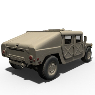 hmmwv (military humvee) normal mapped 3d model max 159156