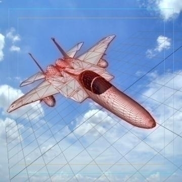 realistic lowpoly f-15e plane 3d model 3ds max obj 77205